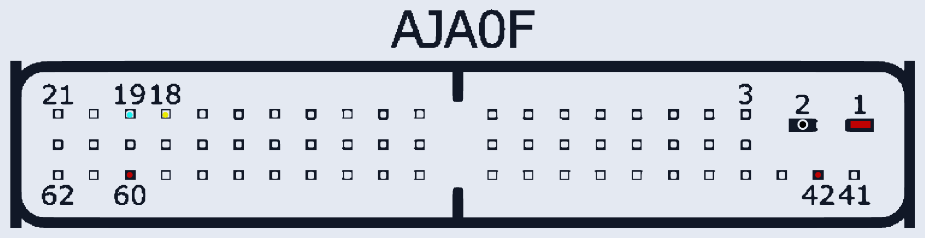 Распиновка AJA0F TCU — схема разъёма