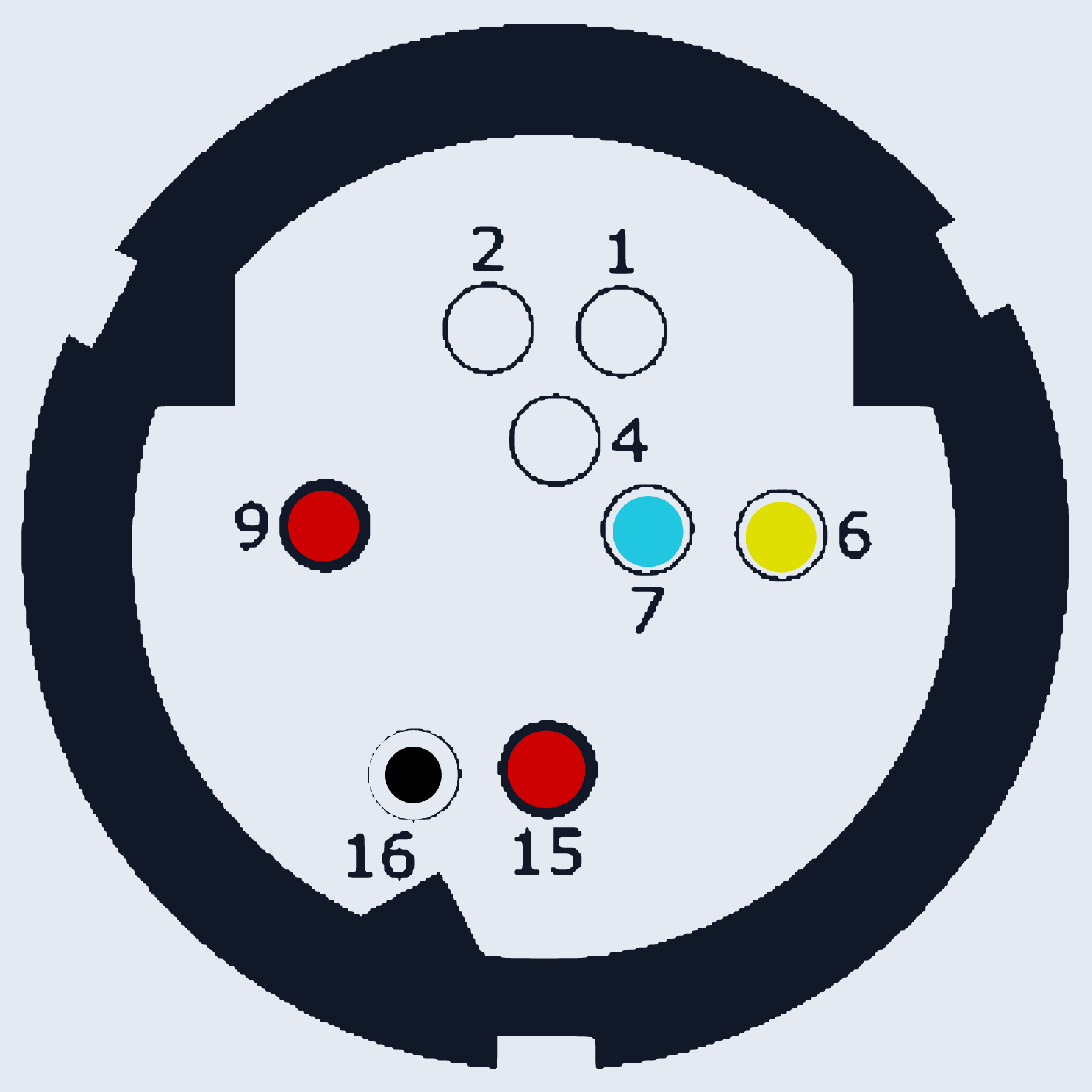 Распиновка VAG DQ380/DQ381/DQ500 DSG мехатроник (TCU) — схема разъёма