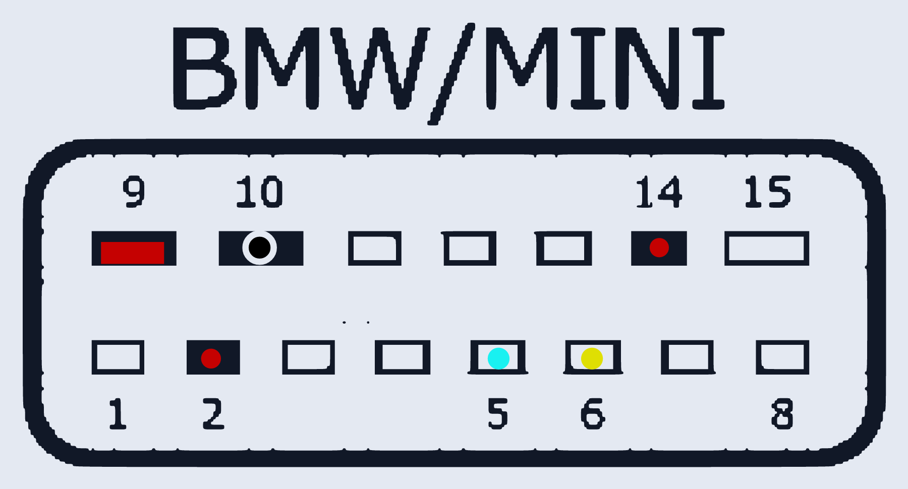 Распиновка GA6F21AW/GA8F22AW/GA8G45AW/AWF8F35/AxN8/TG-81SC TCU (BMW/MINI) — схема разъёма