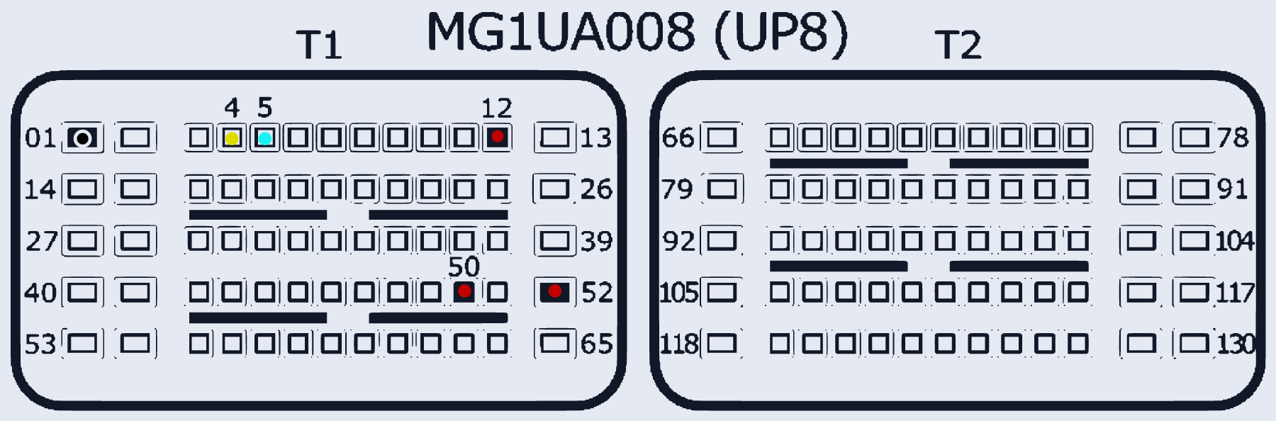 Распиновка Bosch MG1UA008 (UP8) / VCUP8.2 (China MG1) — схема разъёма