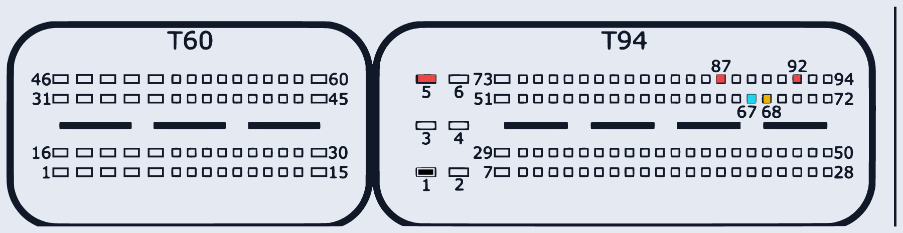 Распиновка PCR2.1 BSL (VAG, bootloader/BSL режим) — схема разъёма
