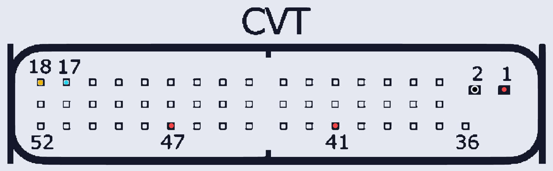 Распиновка CVT TCU — схема разъёма