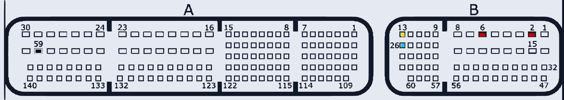 Распиновка Toyota/Lexus 2AR-FE — схема разъёма